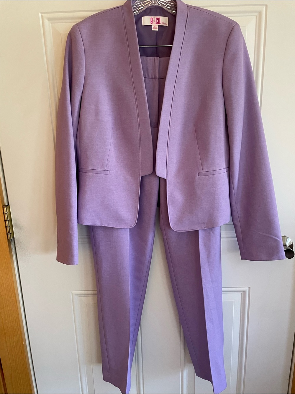 Pretty 9&Co. Lilac Crepe Dressy 2 Pc. Pants Suit, Sz 8/10! 🍁
